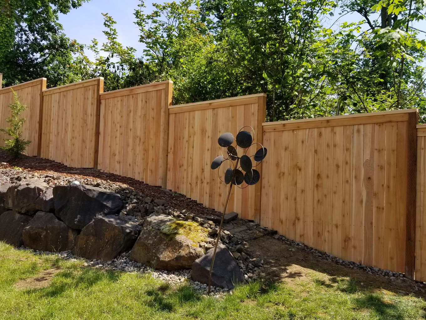 Jenks OK cap and trim style wood fence